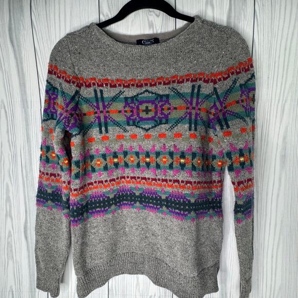 Chaps Sweaters - Chaps Women's Sweater Navajo Tribal Long Sleeve Ladies Sweater Medium